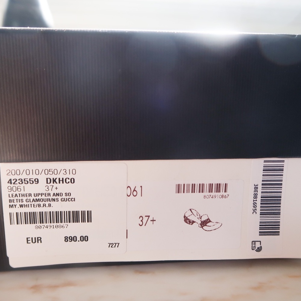 ✨Sold✨ NIB Gucci Authentic Peyton Web Stripe Leather Loafers Size 6.5 7.5 - Picture 10 of 10